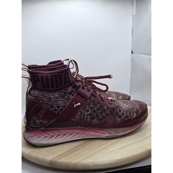 Size 8.5 - Mens PUMA Ignite EvoKnit Bergundy flyknit shoes sneakers - Picture 3 of 10